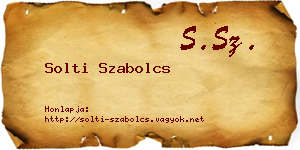Solti Szabolcs névjegykártya