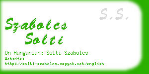 szabolcs solti business card